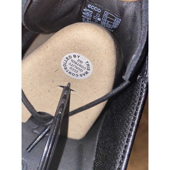 ECCO Men's‎ Calcan Apron Toe Tie Black Dress Lace Up Shoes Size 13-13.5 EU 47 - Picture 7 of 10